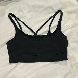 Vuori Black Strappy Sports Bra